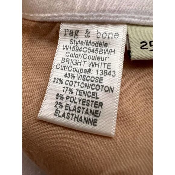 Rag & Bone Bright White Crop Flare Jeans - Picture 11 of 11